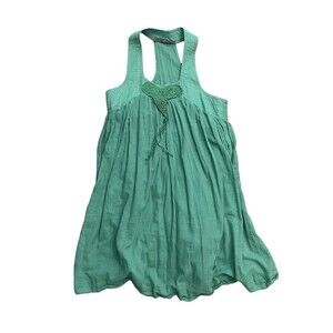 Zara Basic Women’s Large Cotton Summer Crochet Mini Dress Sleeveless Light Boho